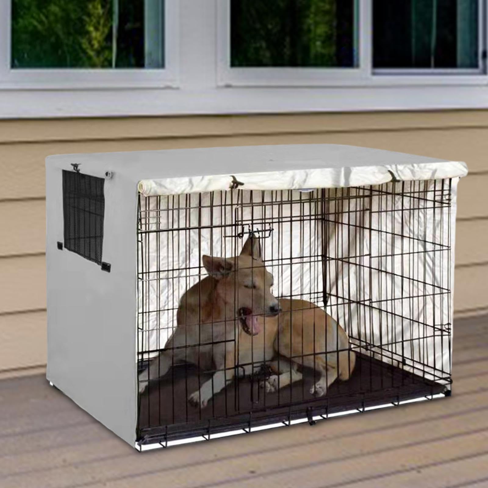 210 Oxford-Stoff-Abdeckung für Haustierhütten, Hundekäfig-Abdeckung für drinnen und draußen, 107cmx69cmx75cm