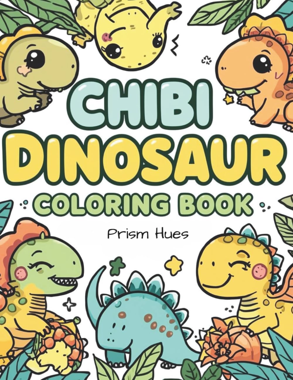 Chibi Dinosaur Coloring Book: Cute Kawaii Dinosaurs, Playful Prehistoric Scenes & Adorable Coloring Pages (Kawaii Series)
