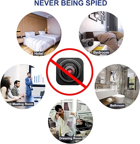 Miniatura 6 de Detector de cámara oculta antiespía sin mirar con luces de flash LED, cámara estenopeica portátil, equipaje y alarma personal 3 en 1 de función de