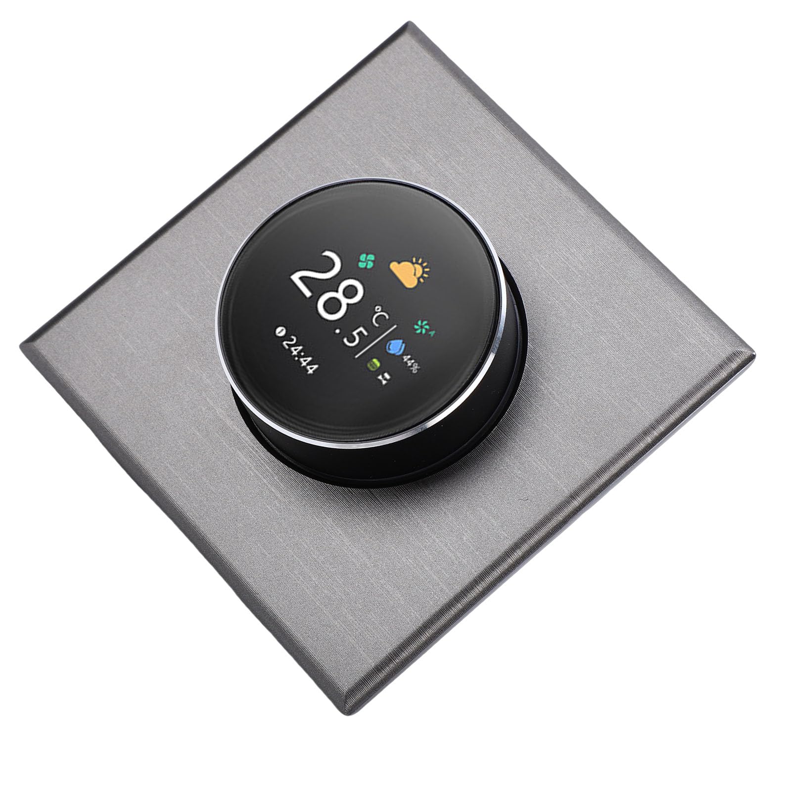 lyrlody Inteligentny Termostat WiFi, Termostat PC ABS z Inteligentnym Pokrętłem z Ekranem TFT 240x240, Pilot z Aplikacji, Programowalny od 41 do 95F, do Domowego Systemu Ogrzewania Podłogowego AC