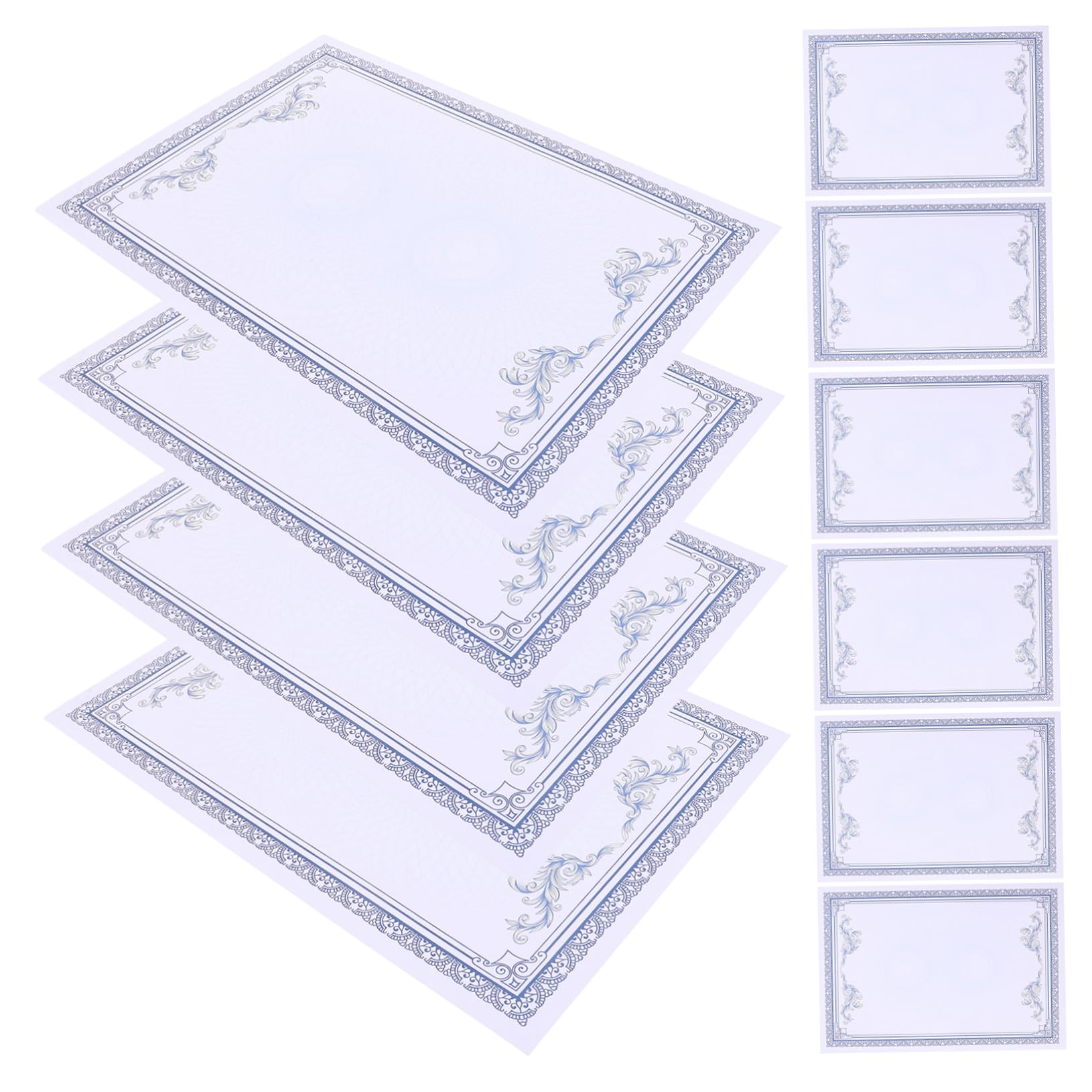 Certificados de Premio en Papel A4 Azul, 50 Piezas para Imprimir
