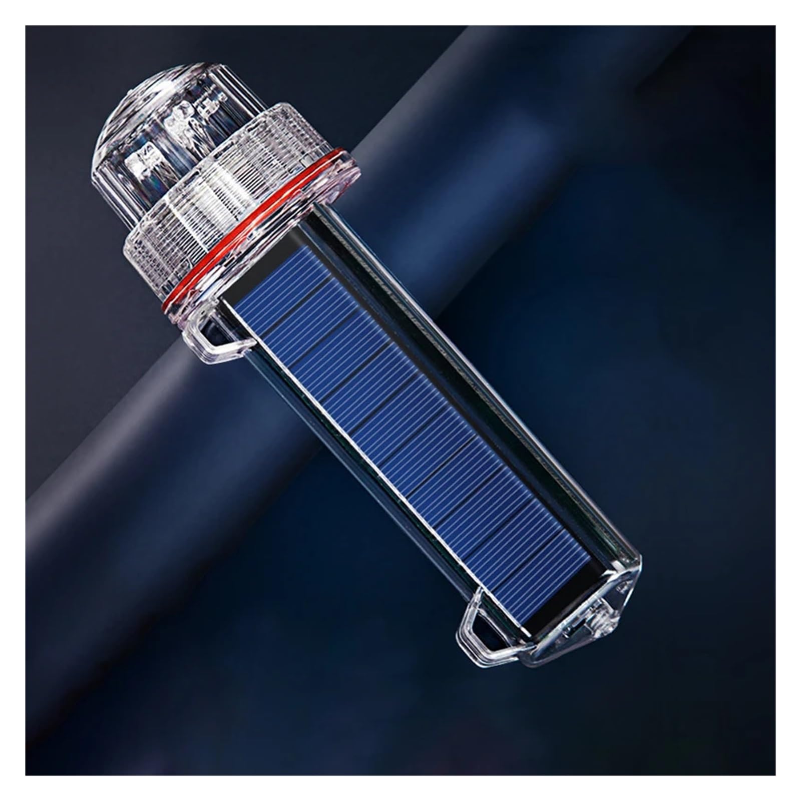 Solar Leuchtfeuer Lampe Wasserdichte Angeln Boje Signal Lampe Fischernetz Blinkende Torpedo Warnung Lampe Marine Tricolor Lampe, Mechanische Werkzeuge(D)
