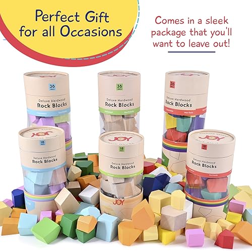 Miniatura 6 de JOY2B Juguetes para niños pequeños, bloques apilables de madera, juguetes Montessori para niños y niñas, juguetes de madera para niños, juguetes