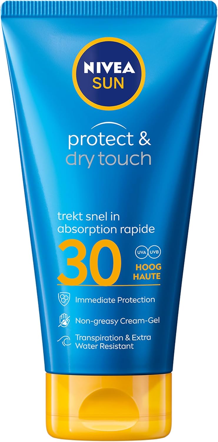 NIVEA SUN Protect & Dry Touch Cream-Gel – Sunscreen SPF 30 – Very waterproof – No greasy coating – 175 ml NIVEA SUN Protect & Dry Touch Cream-Gel – Sunscreen SPF 30 – Very waterproof – No greasy coating – 175 ml