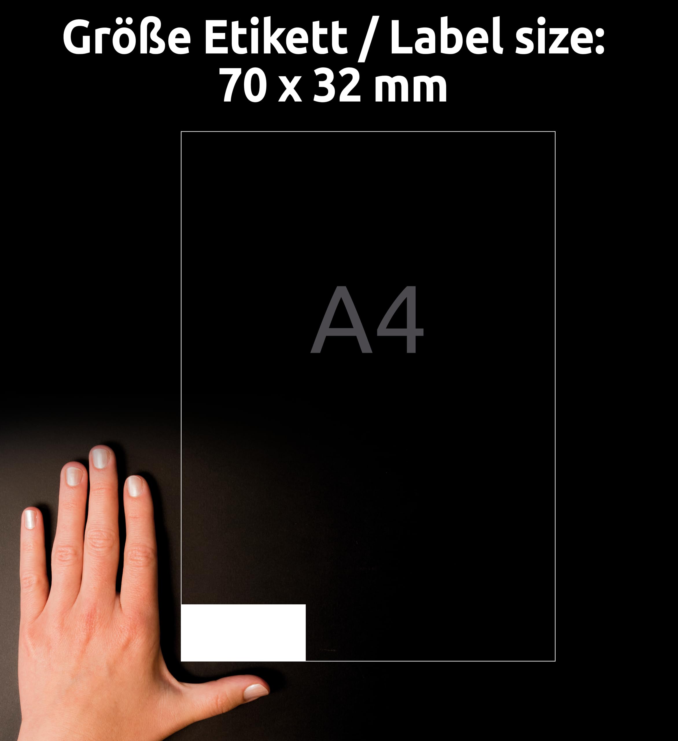 AVERY Zweckform 3479 Universal Etiketten 70x32mm A4 Papier matt selbstklebend 100 Blatt weiß