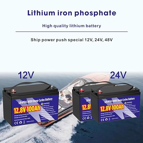 Miniatura 4 de LiFePO4 - Batería de litio de 12 V 100 Ah 31 1280 Wh, protección a baja temperatura mejorada LiFePO4, batería inteligente integrada de 100 A,