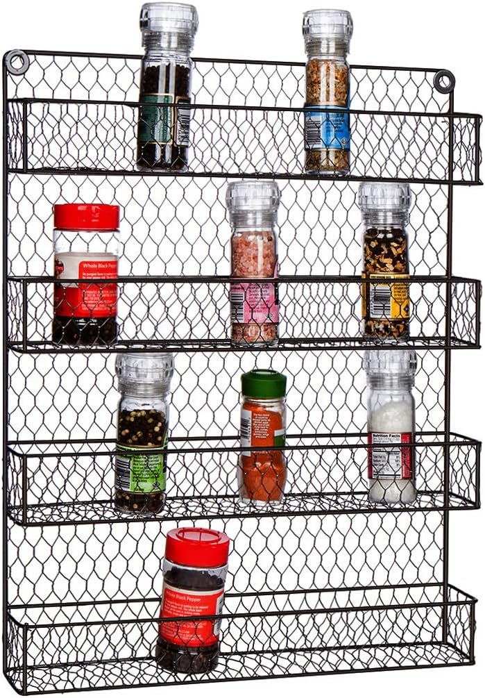 Amazon.com: Trademark Innovations 4-Tier Wire Spice Rack Storage ...