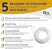 Vista 2 de OCS Parts Tubo de silicona de 3/8 pulgadas de diámetro interior x 9/16 pulgadas de diámetro exterior 10 pies Tubo de silicona de grado