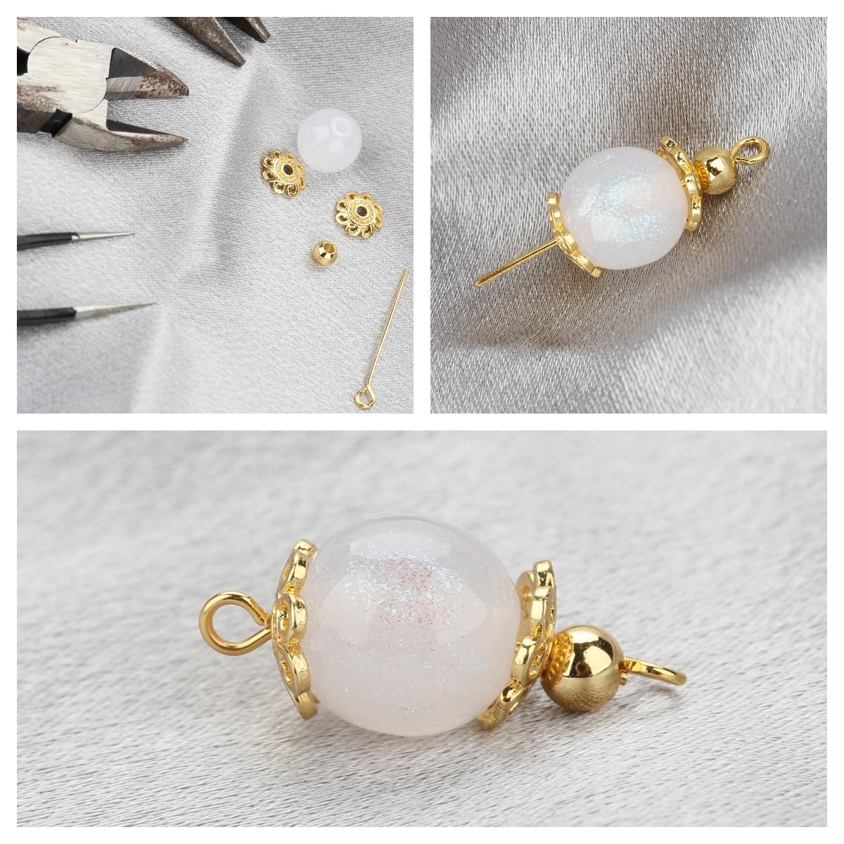 Lot De 1000 épingles à Tête Ronde Dorée - 60mm - Parfait Pour Bijoux Et Loisirs Créatifs