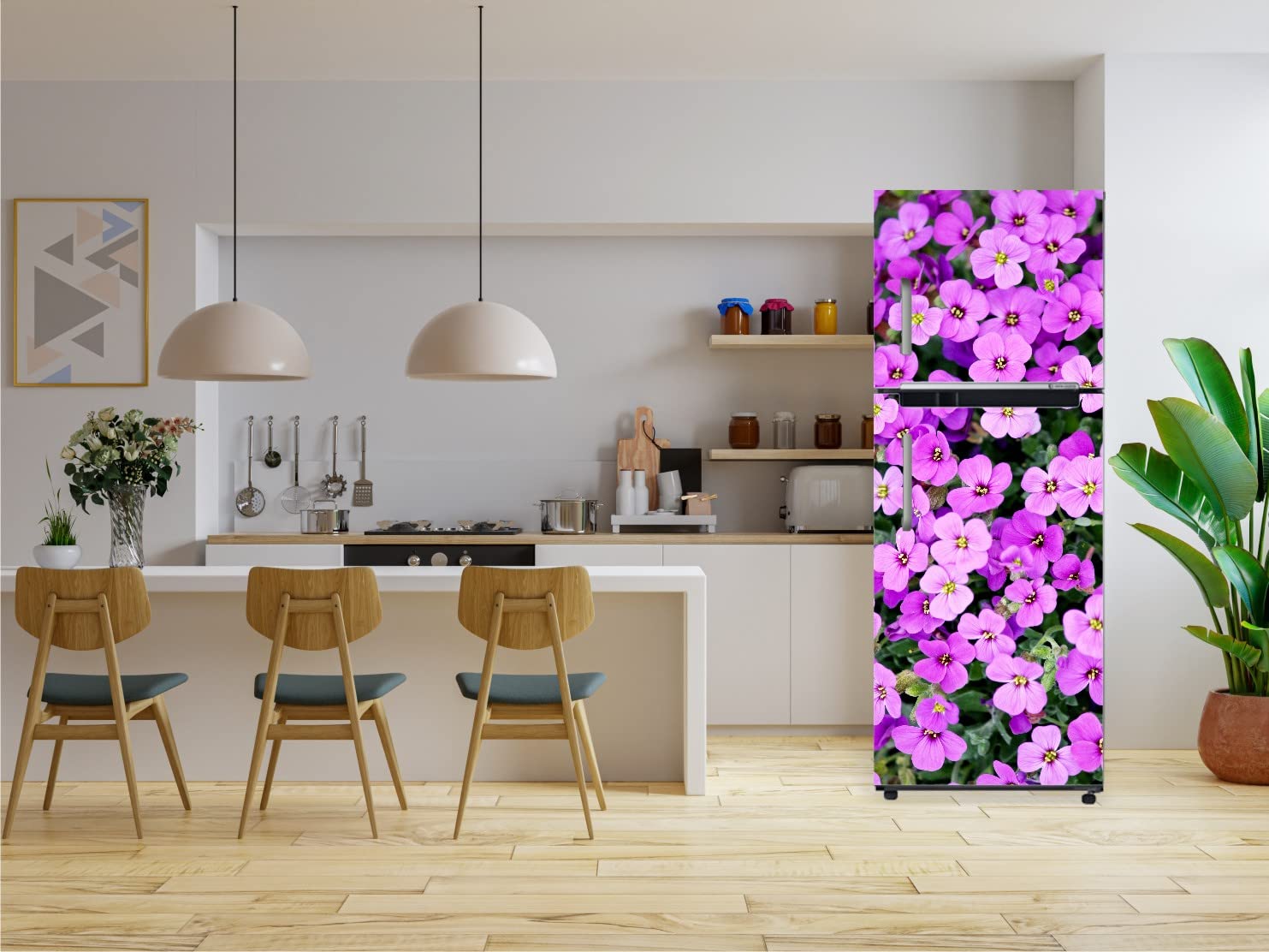 Design Decor Fridge Sticker Door Wallpaper Double Door Refrigerators self Adhesive Vinyl 24x60_ Inch (60x152CM) 2