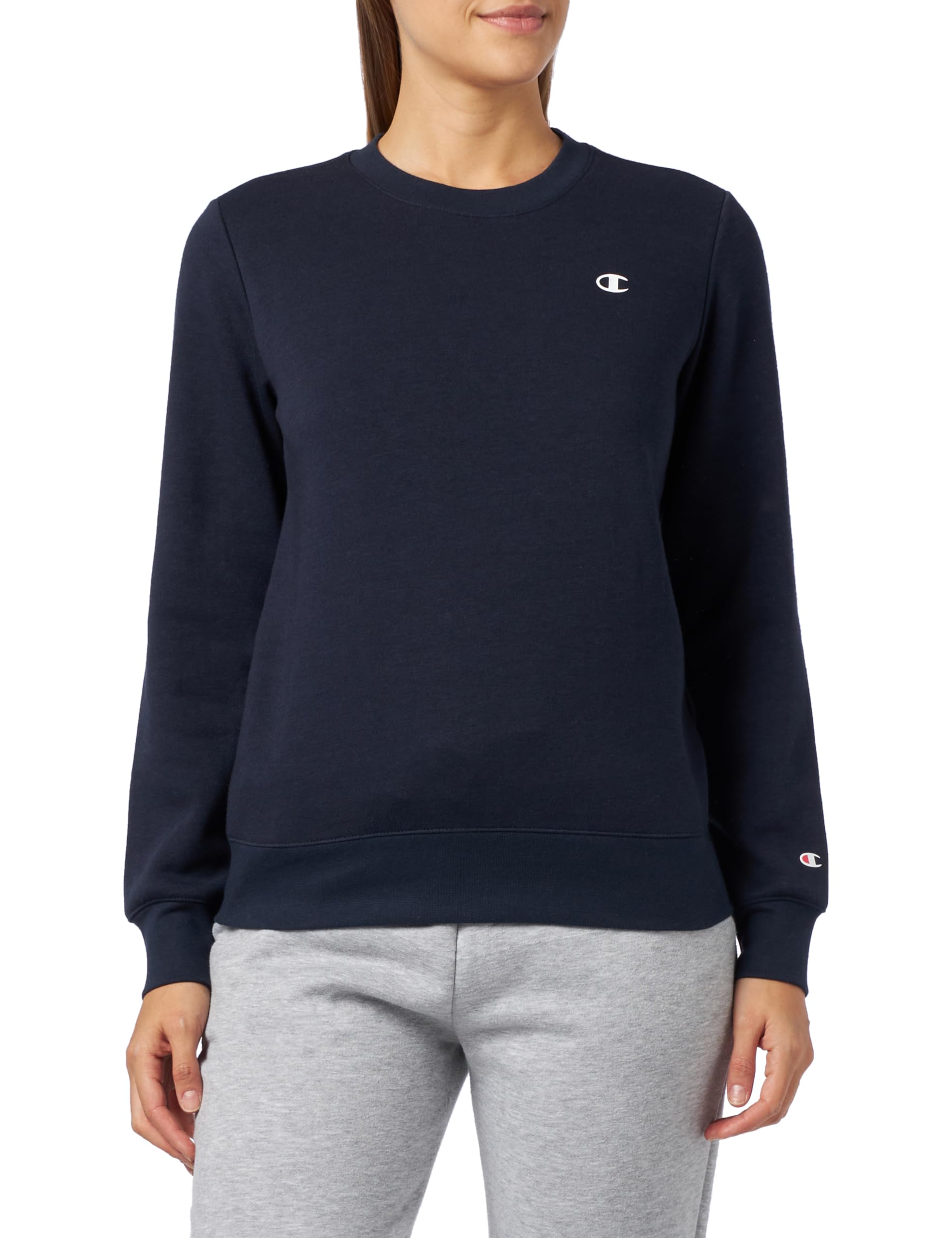 Champion Legacy Champion Basics W - Light Powerblend Fleece Crewneck Felpa Donna (Pacco da 1)
