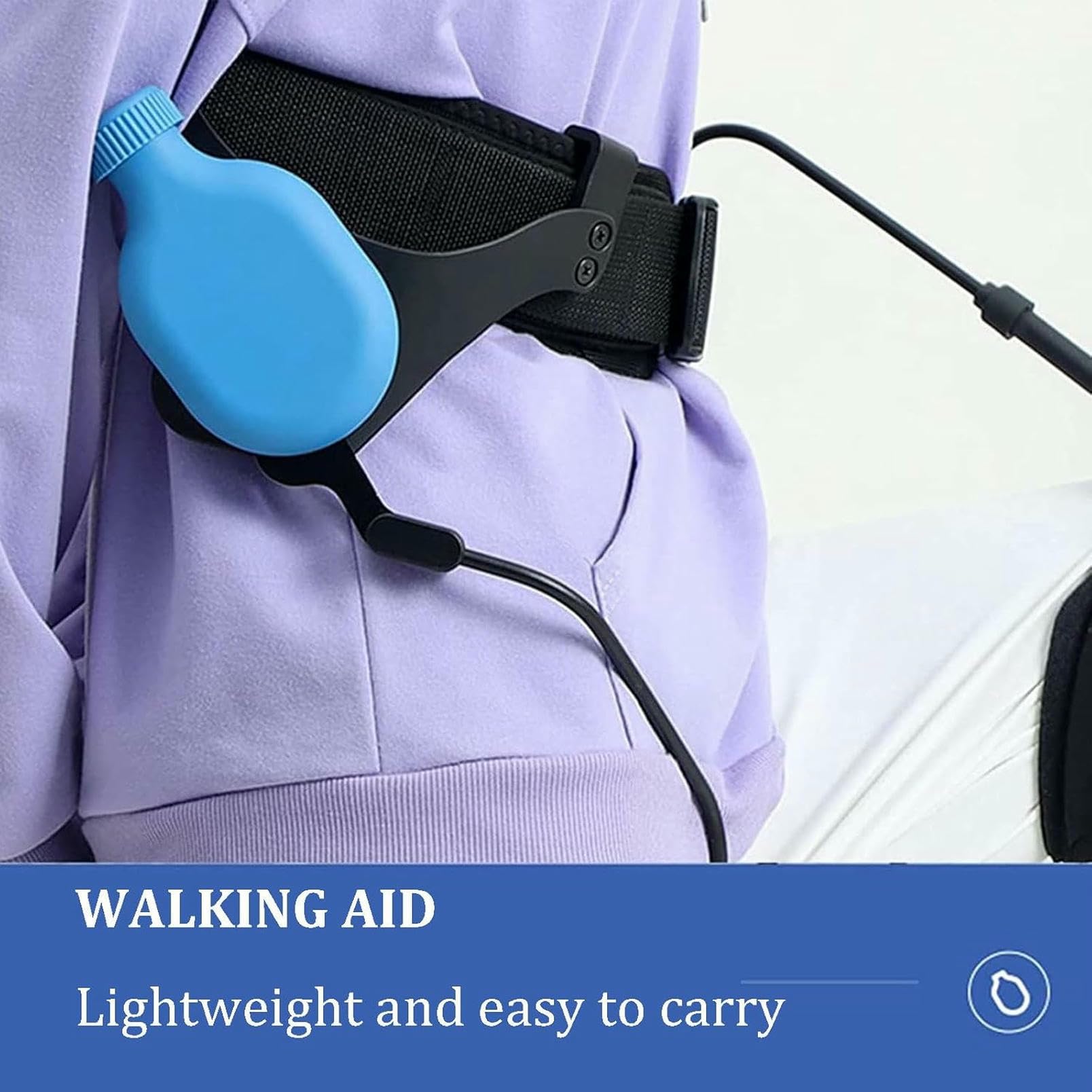 Exoesqueleto ergonómico para caminar, reduce el esfuerzo en un 30%, entrenador de rehabilitación ajustable para personas mayores, soporte de movilidad fácil de usar (Negro S: cintura < 950 mm)