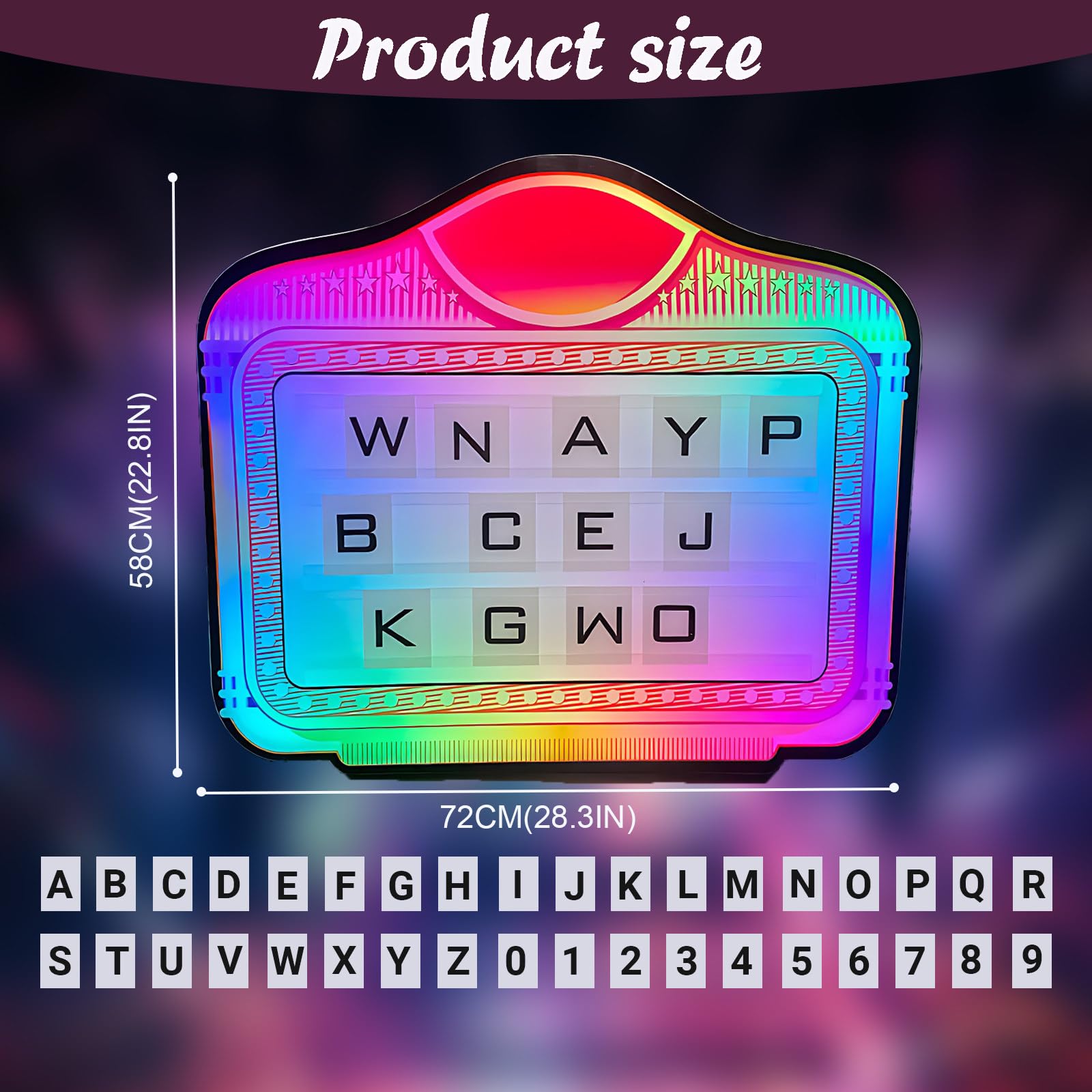 Letrero LED VIP For Botellas Con Cambio De Color Tablero De Letras Personalizable Con Letras Intercambiables For Fiestas En Discotecas Bares Y Clubes