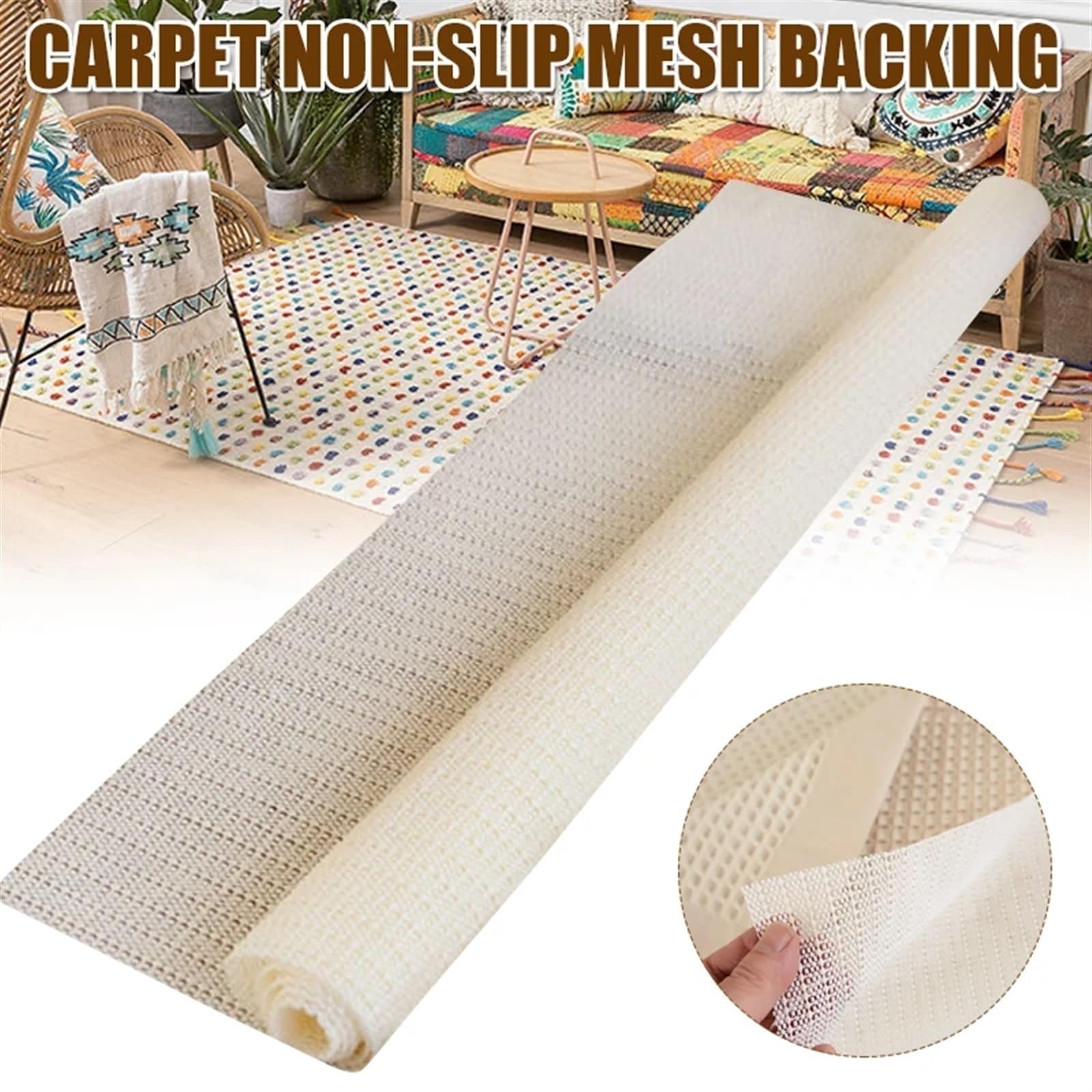 Sottotappeto Antiscivolo 2PCS Tappetino Antiscivolo Protezione sottofondo for tappeti Tappetino Antiscivolo Tappetino Antiscivolo(100 150cm)