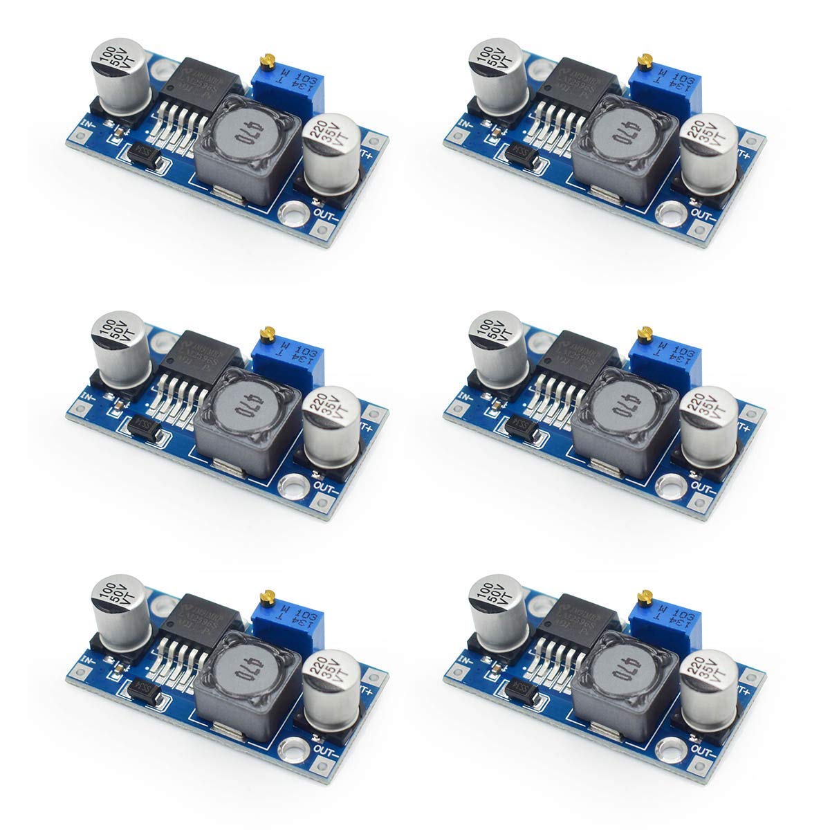 Super Debug (6 Pcs) LM2596 DC-DC Buck Converter Step Down Module (B08WLP3WYW) Amazon Price History, Amazon Price Tracker