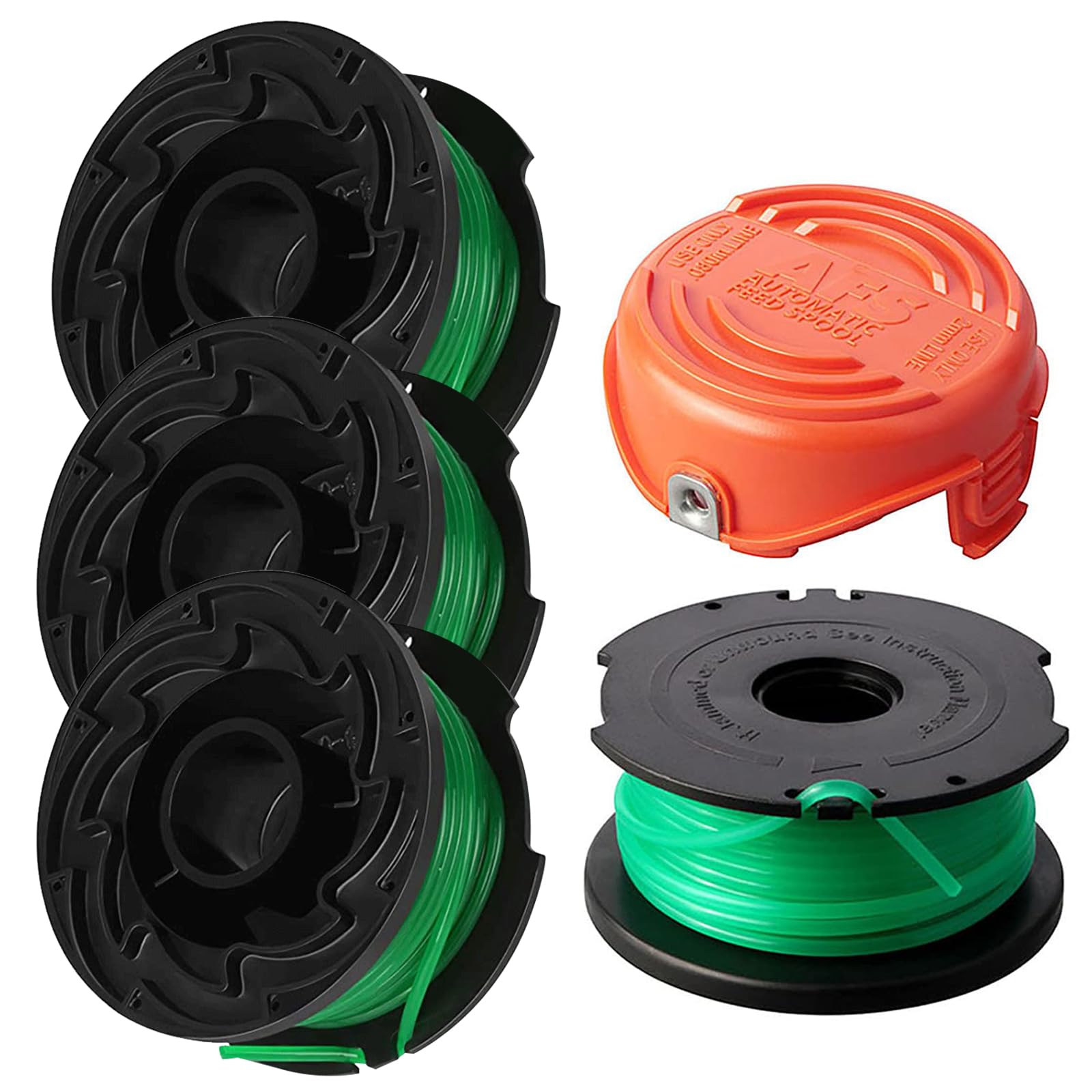 Black+Decker SF-080 Ersatzspule 8 Stück – 6 M Nylonfaden 0,080" Für GH3000, LST540 Trimmer