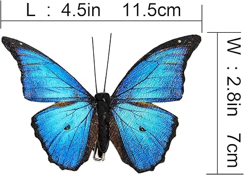 Miniatura 7 de -Decoración de mariposa para manualidades, juego de 12 mariposas de 4.5 pulgadas, arreglos de centros florales para mesa de mariposas, decoraciones
