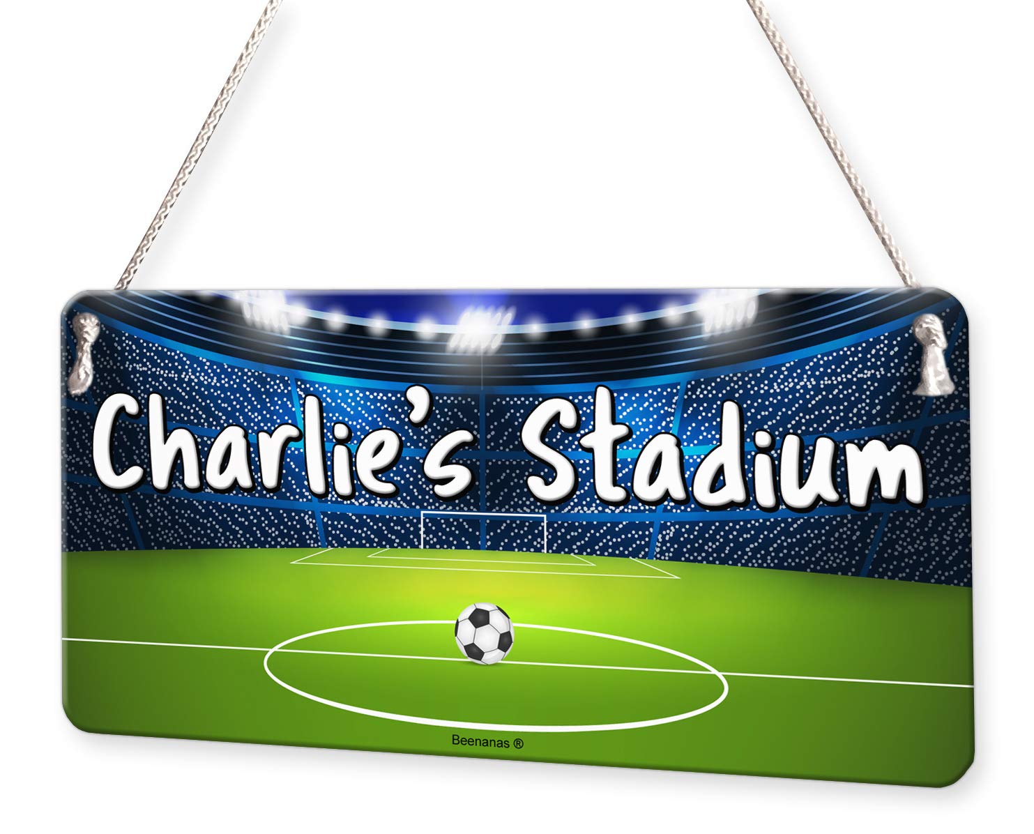 Beenanas Football Stadium Personalised Childs Bedroom Door Sign Name Plaque