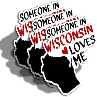 3PCS Wisconsin Sticker for Water Bottle & Scrapbooking – Waterproof Vinyl Decals, Wisconsin Sticker Pack, State of Gifts, Souvenirs, Magnet