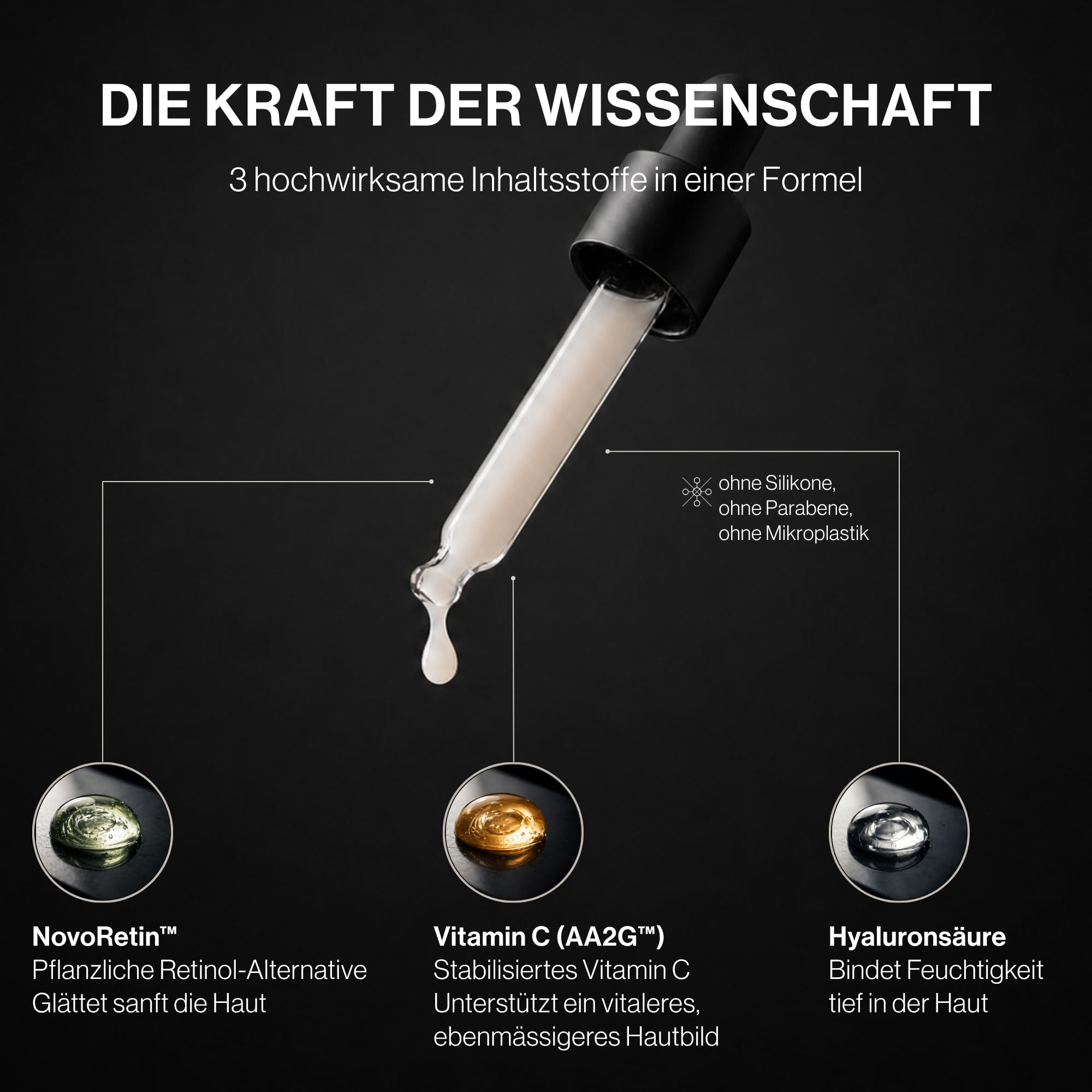 Glacier Revital Gesichtsserum für Männer 30ml, Retinol Vitamin C Hyaluronsäure, All-in-One Anti-Aging, feine Linien Falten Poren, natürlich vegan, Swiss made