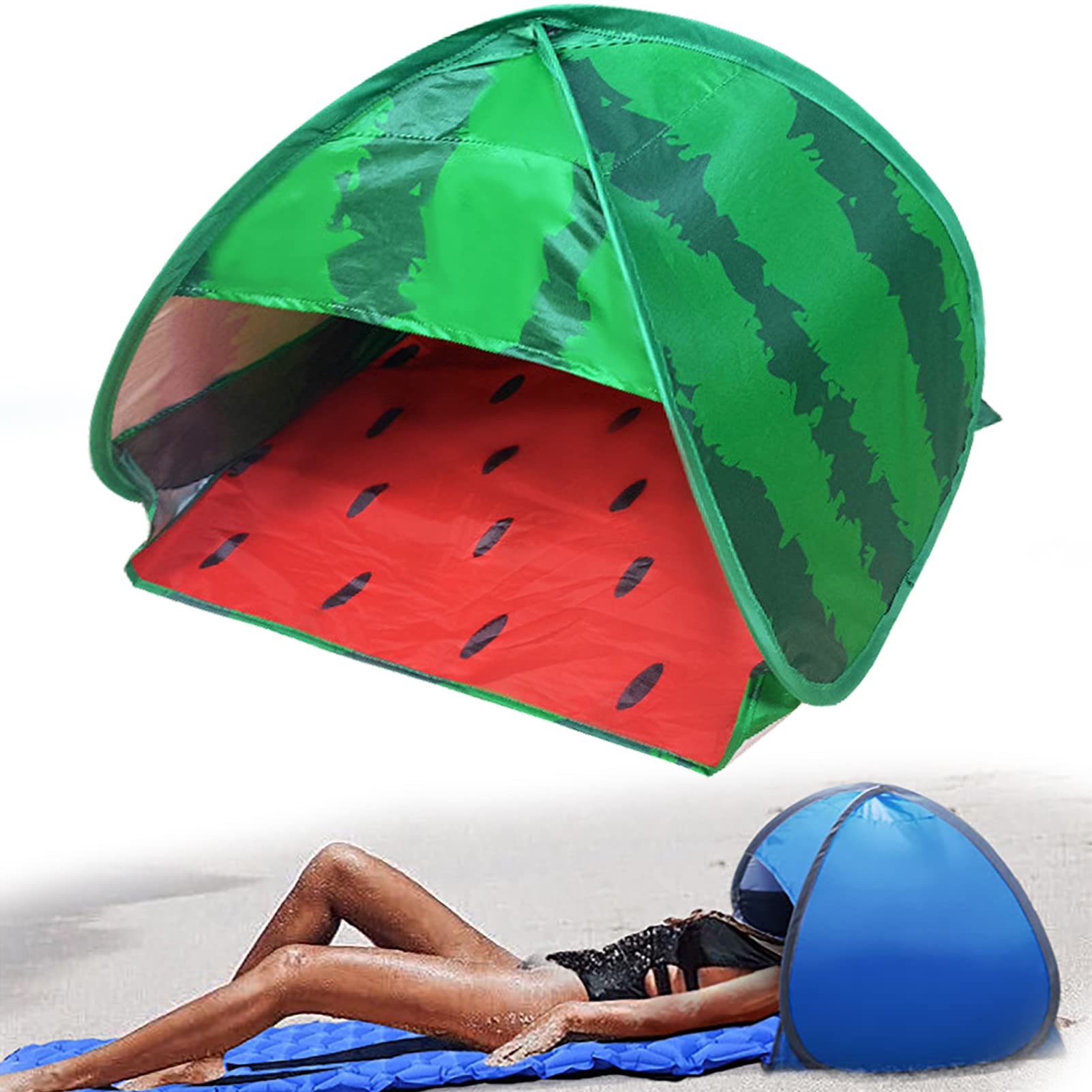 Mini Tienda de Campaña para Reposacabezas,Tienda de Campaña para Reposacabezas,Tienda instantánea Automática,Tienda de Campaña Portátil para Reposacabezas con Funda para Senderismo (Sandía)