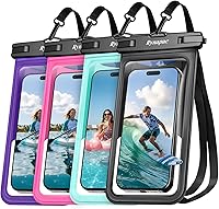 Vista 19 de Bolsa de teléfono impermeable - Funda para celular de 8.5 pulgadas a prueba de agua para viajes a la playa, artículos imprescindibles, soporte