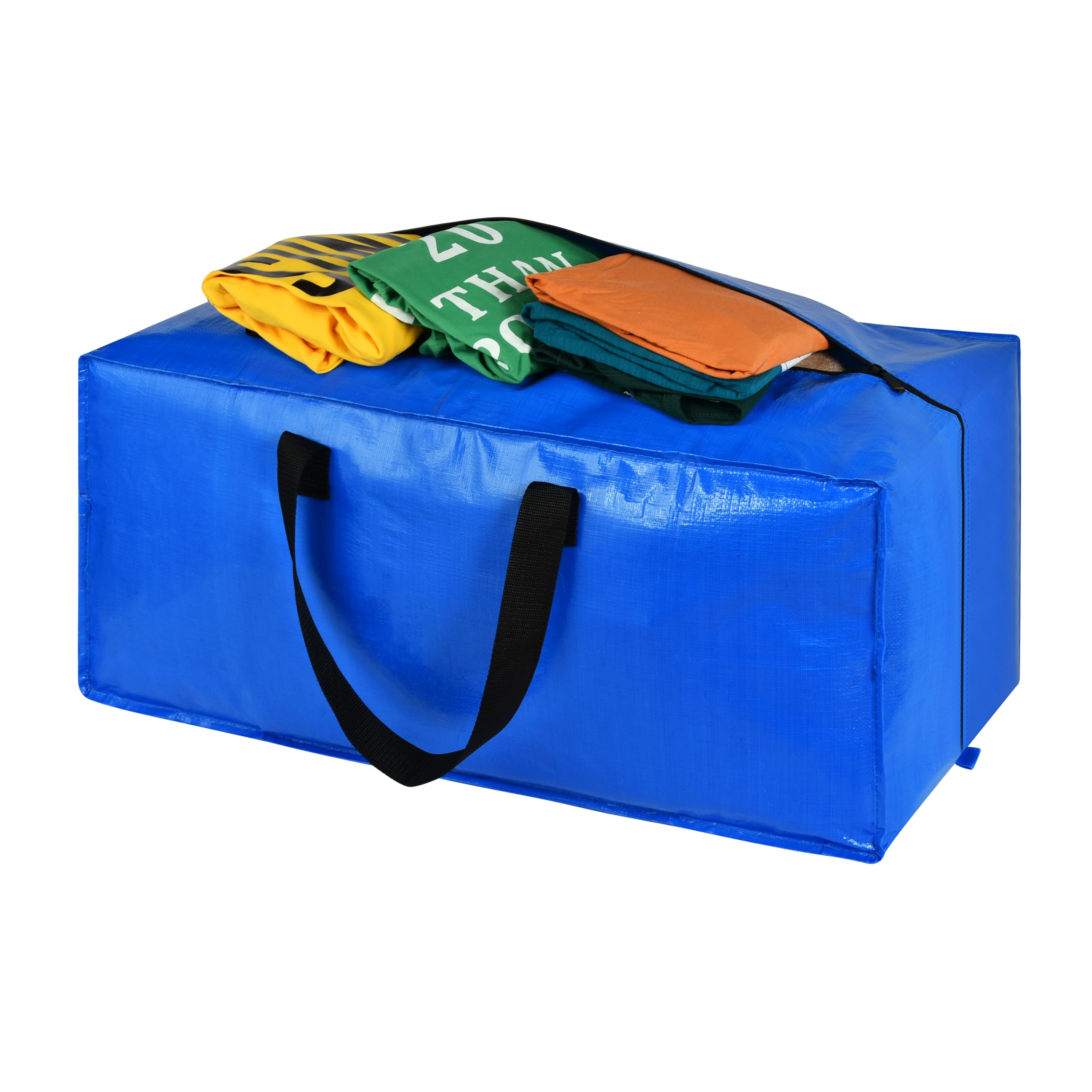 Acnusik Moving Bags, Moving Supplies and Heavy Duty Large Storage Bags with Zippers Backpack, 5 Pack College Dorm Room Essentials, Moving Totes Clothing Storage Bins (PE)