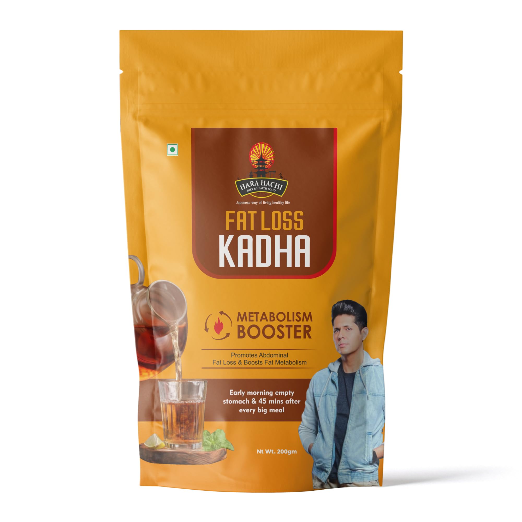 Hara Hachi Fat Loss Kadha | Metabolic Booster | Drink for Abdominal Fat Loss | Natural Ingredients | Ayurvedic Traditional Formula | Weight Loss Product| 200g| With Filter Bag|