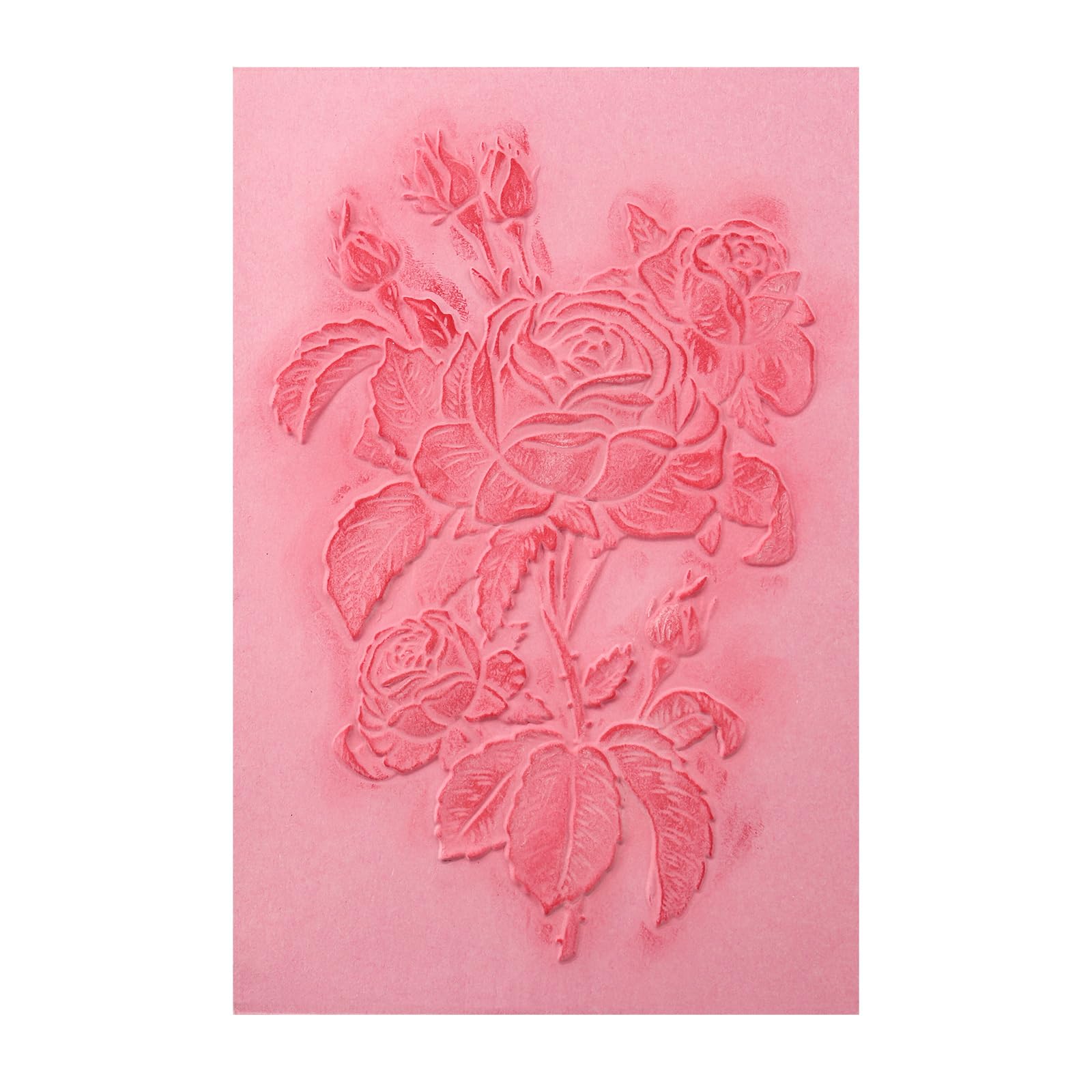 Plantilla Plastico Carpeta Grabado 3D Para Tarjetas - Diseño Flores Rosa |  Plantilla Manualidades Plástico Accesorio Scrapbooking Relieve, image size:1600x1600