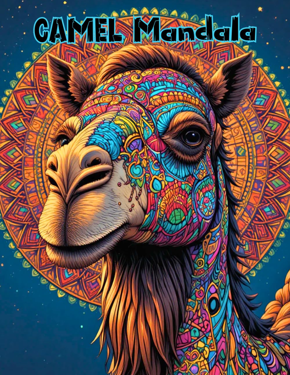 Adult Coloring Book: Detailed Arabian Camel and Saharan Spirit Mandalas for Creative Meditation.