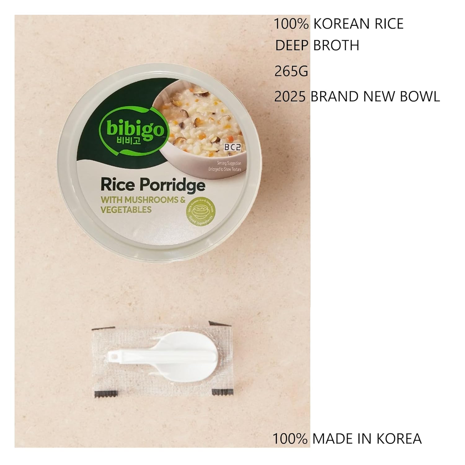 Korean Traditional CJ Mushroom & Vegetable Porridge, 265g (12, MUSHROOM)