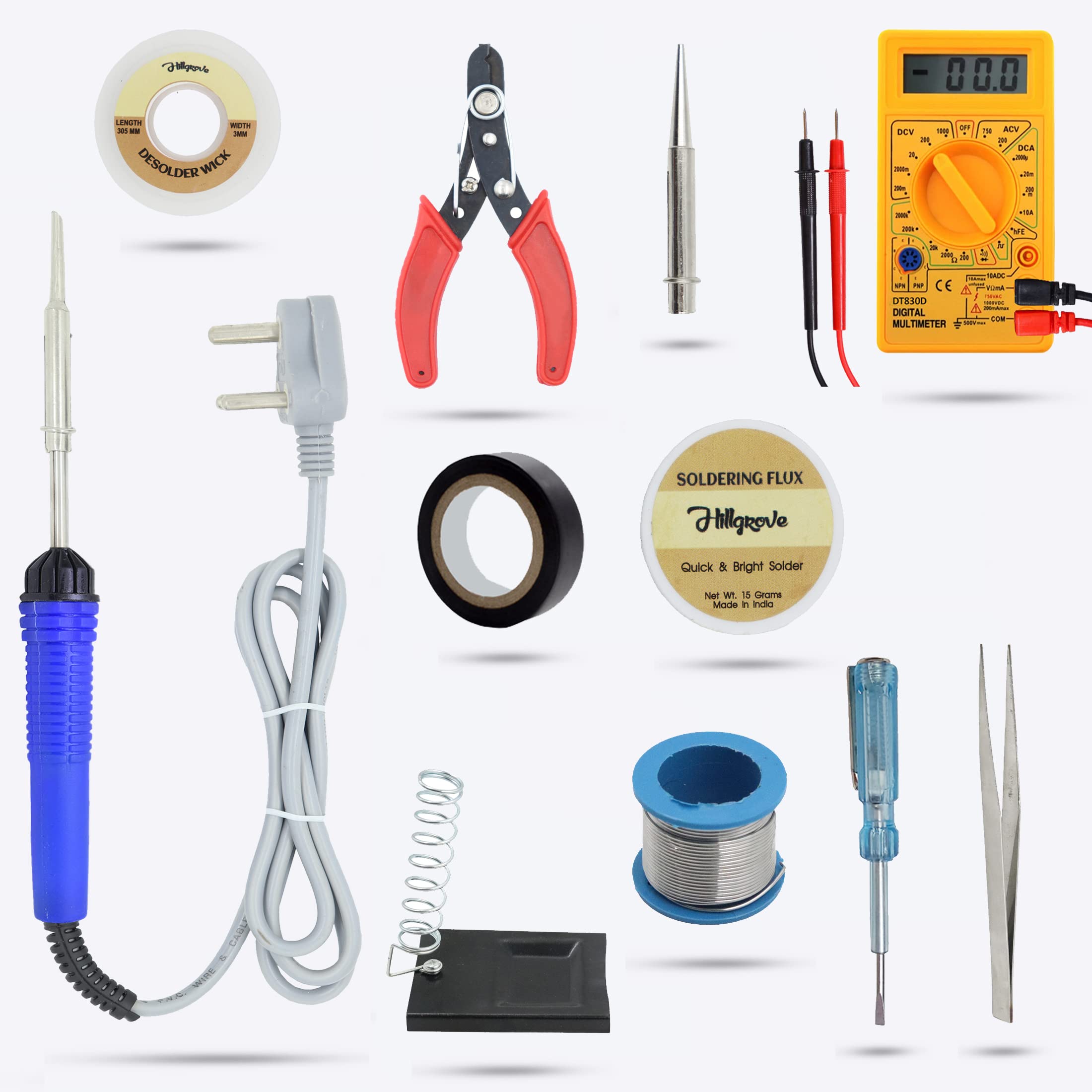 See full amazon price history chart for Hillgrove HGCM101M1 Electronic 11in1 Mobile Soldering Iron Equipment Tool Machine Combo Kit Set with Digital Multimeter 25 W Simple (Flat Tip) Hillgrove HGCM101M1 Electronic 11in1 Mobile Soldering Iron Equipment Tool Machine Combo Kit Set with Digital Multimeter 25 W Simple (Flat Tip) (B09T9KP79Q) Amazon Price History, Amazon Price Tracker
