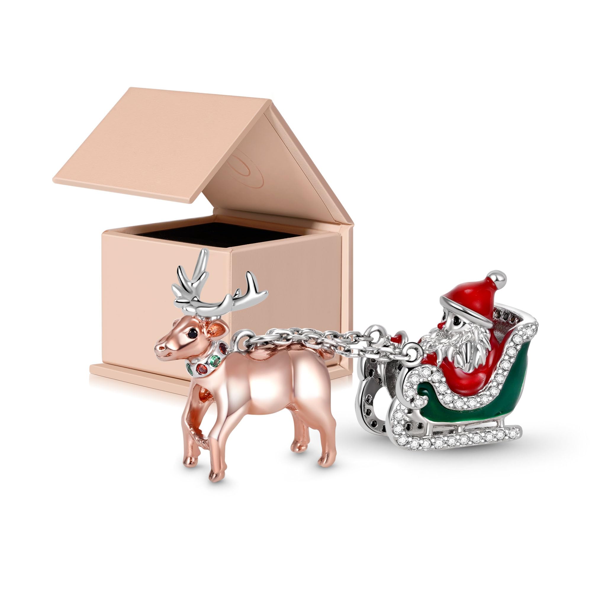 GNOCE Christmas Charm Sterling Silver Pendant Bead