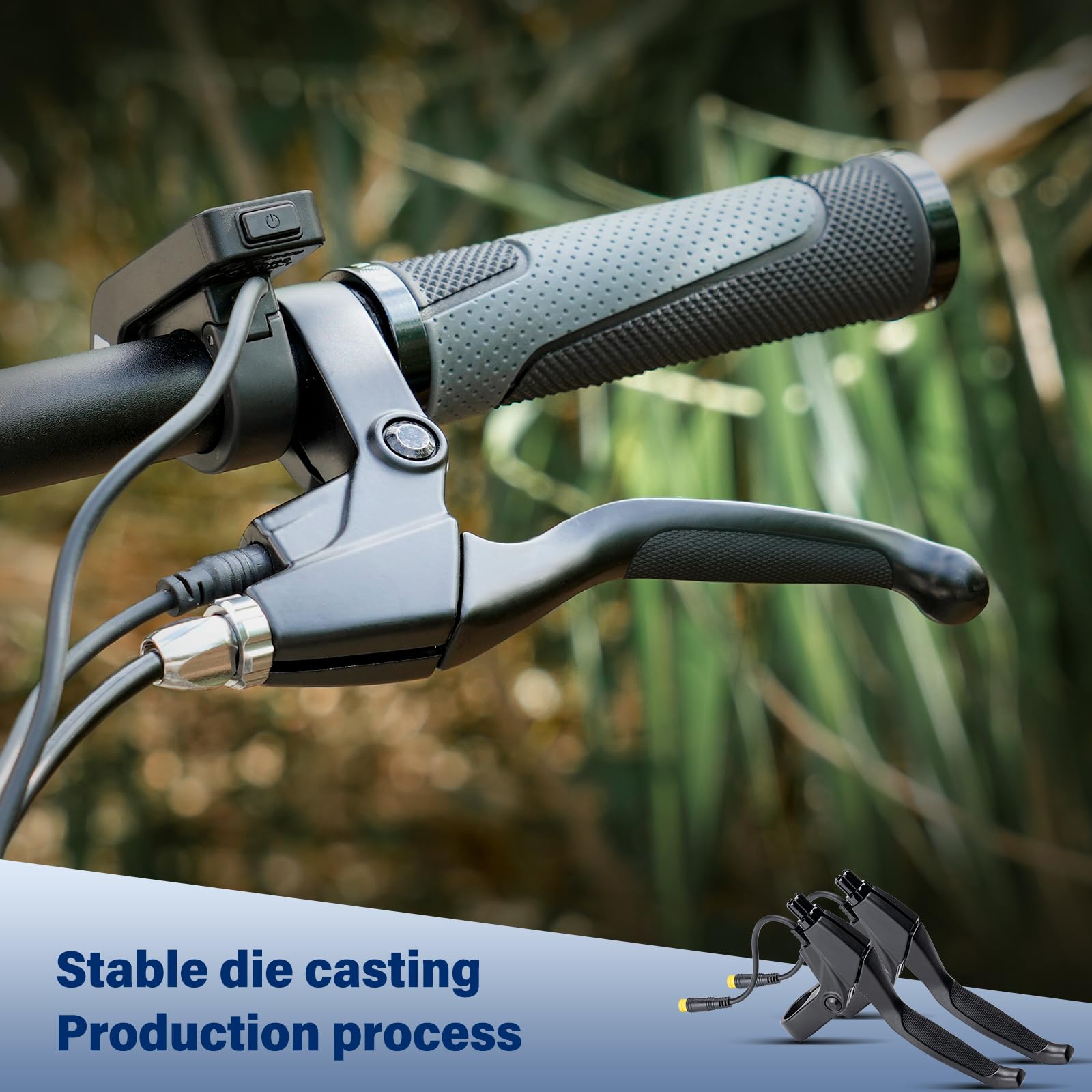 Leva Freno Sentabile Per Bici Elettrica E MTB – Coppia Di Freno A 3 Poli In Alluminio, Manubrio Comfortevole, Sicurezza Garantita
