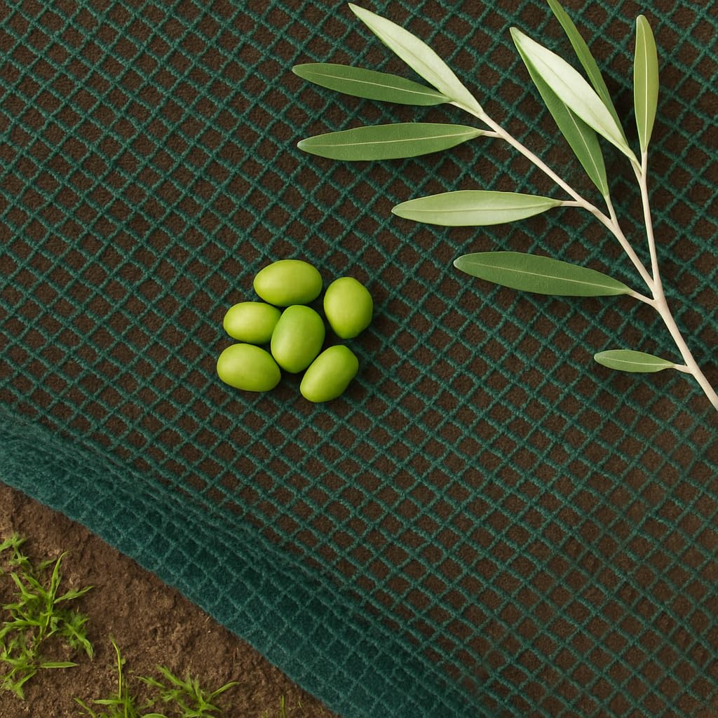 Aeffe Rete Olive Quadrettata Verde Rotolo 30g/mq, Telo Telone per la Raccolta delle Olive (4 x 125 Metri)