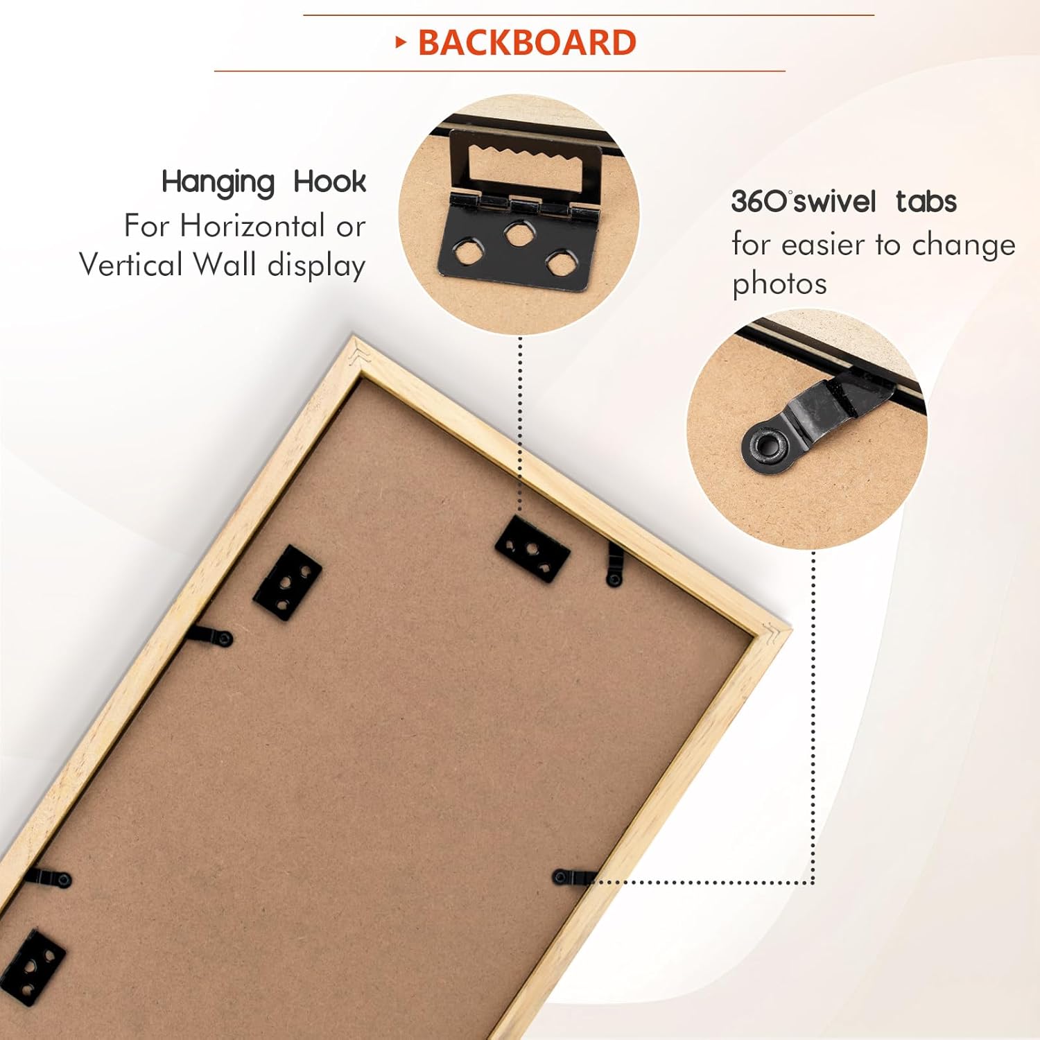 Golden State Art, 5x7 Collage Picture Frame, Fit Three 5x7 Photos, Solid Wood with Real Glass, Horizontal Vertical for Wall Mounting, 1 Pack, White - Image 8