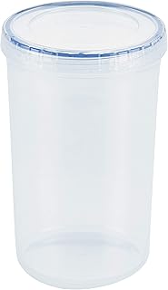LocknLock Easy Essentials Twist Food Storage lids/Airtight containers, BPA Free, Tall-44 oz-for Pasta, Clear