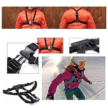 KLIOMAX Adjustable Chest Mount Harness And Head Strap For GoPro Cameras