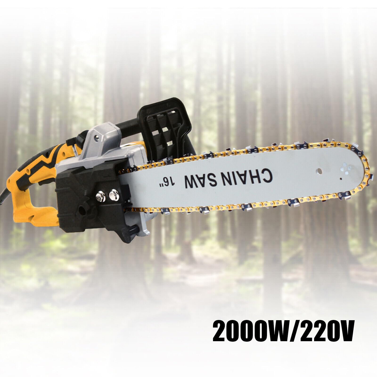 Piła łańcuchowa akumulatorowa 16 cali, elektryczna piła łańcuchowa 2000 W, regulowana piła łańcuchowa, akumulator 800 r/min, do leśnictwa, przycinania gałęzi
