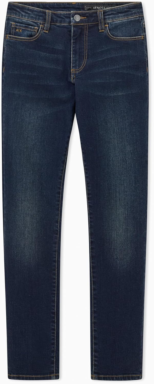 Armani Exchange Women's J01 Super Skinny Denim Jeans, Midnight Blue Denim, 25W x 30L