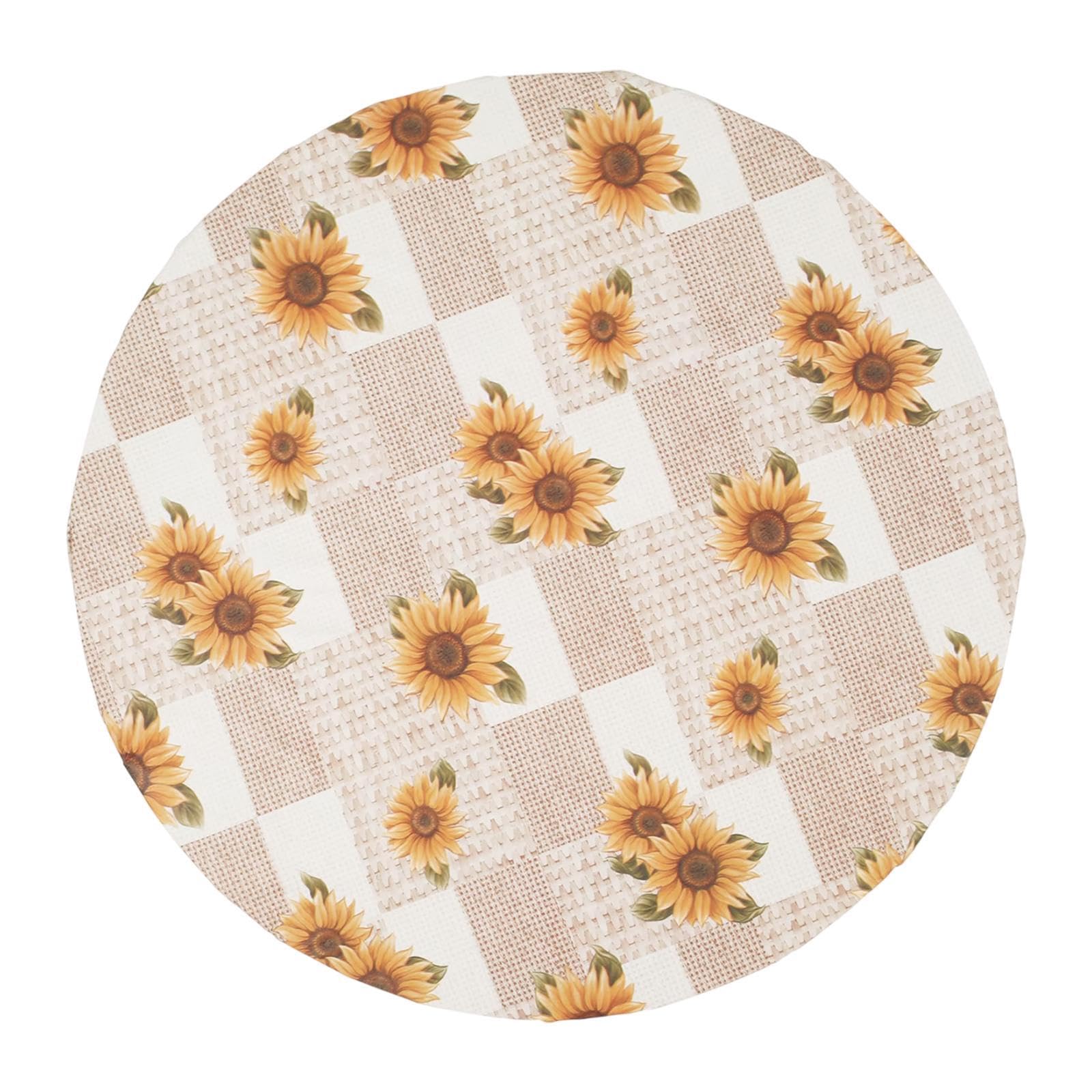 HEAVENGLOW Flower Table Cloth Nordic Table Protector for Celebration Wedding Holiday 48 Inch-image-23