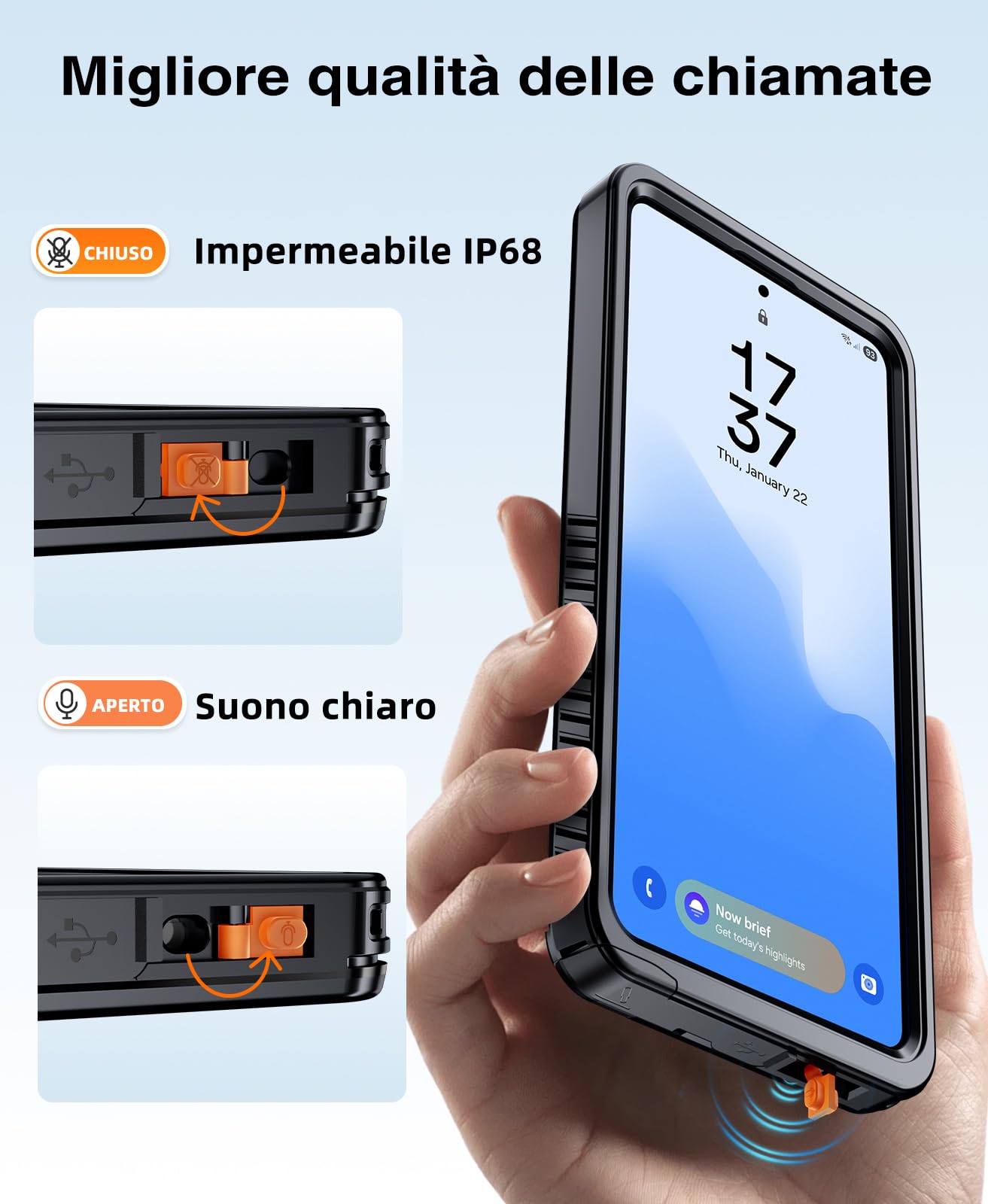 Beeasy Cover per Samsung S26 Ultra Impermeabile IP68, 360 Militare Antiurto Indistruttibile Resistente Doppia Rugged Protezione Custodia, Ermetica Antipolvere Subacquea Waterproof Case, 6,9", Nero