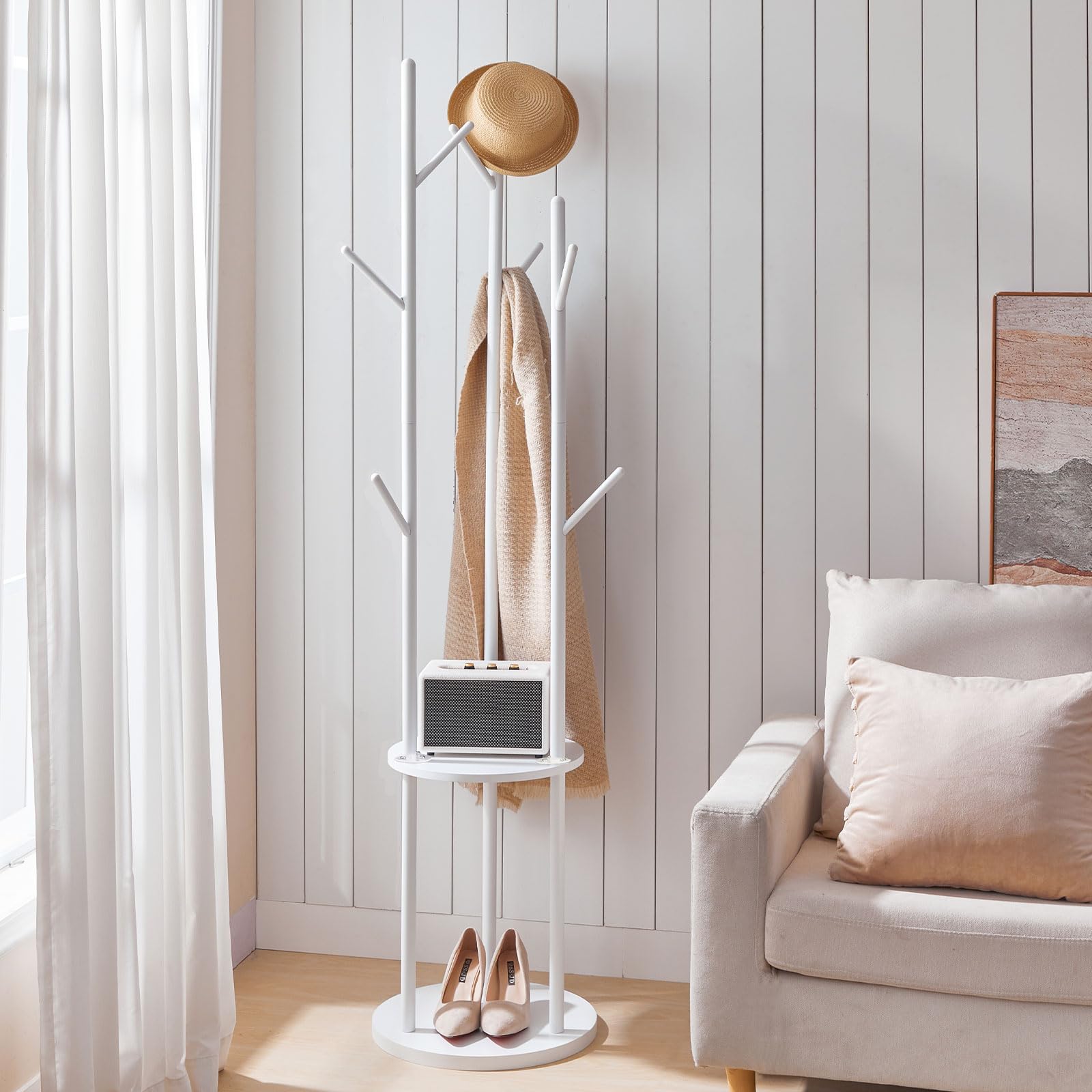 HOOBRO Portemanteau, Armoire, Portant à Vêtements Avec 6