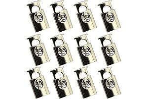 12Pcs Zinc Alloy Spring Cord Locks Metal Single Hole Single Toggle String...