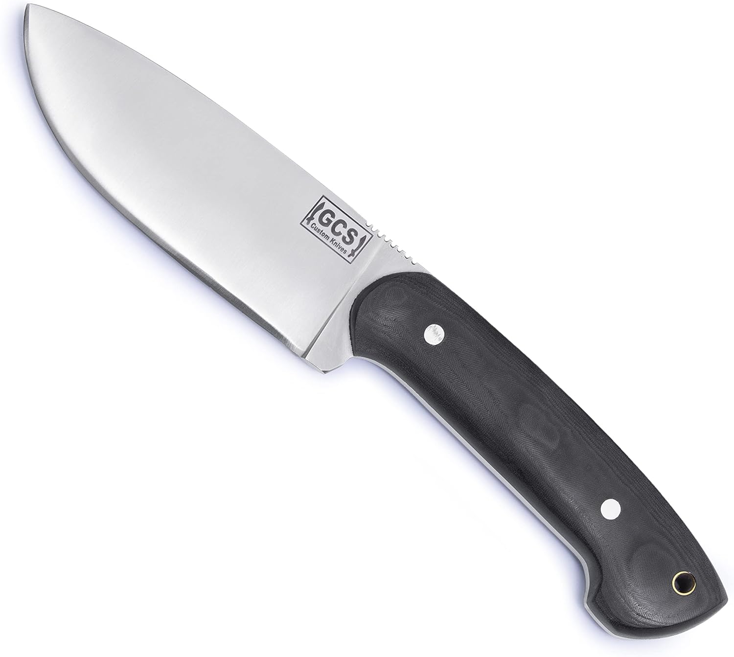 GCS Handmade Micarta Handle D2 Tool Steel Tactical knife Hunting Knife Camp Knife with leather sheath Full tang blade designed for Hunting & EDC GCS170