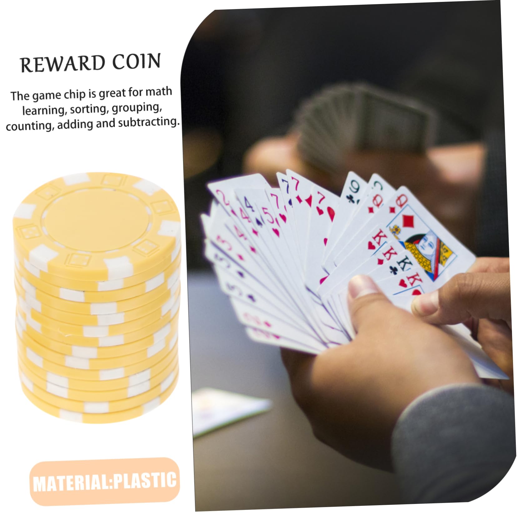 50pezzi Fiches Da Poker Piccole in Plastica Accessori Per Fiches Da Per Poker e Giochi Carte