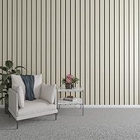 Vista 107 de Ekena Millwork Kit de panel de pared de listones de madera ajustables de 47 pulgadas de alto x 3/8 pulgadas de alto, con listones de 2 pulgadas