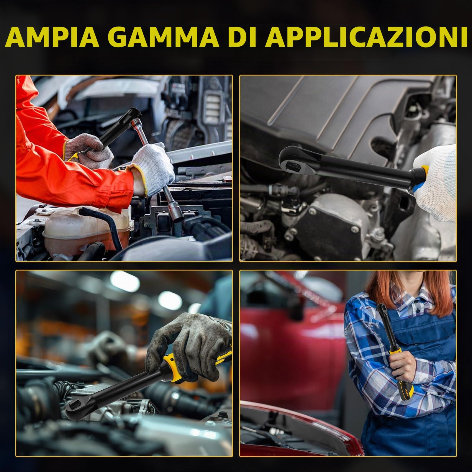 Chiave a cricchetto senza fili per DeWalt batteria da 20 V, 3/8", estesa da 16 cm, chiave a cricchetto con luce LED, 600 giri/min, 80 N.m