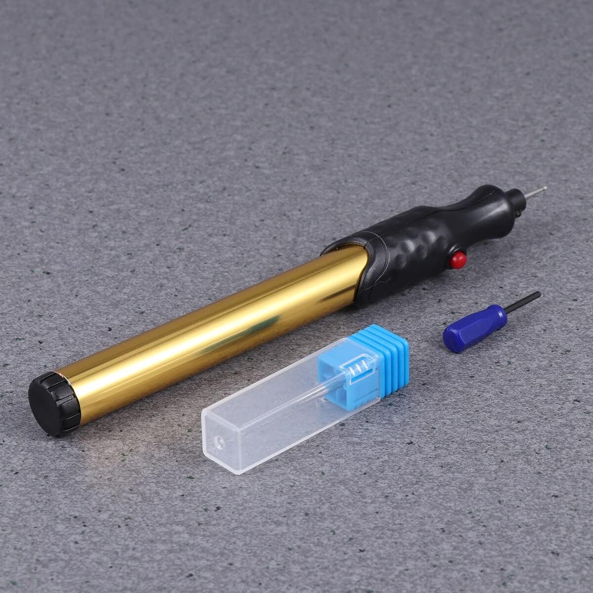 Engraver Engraving Electric Pen Tool Micro Tools Mini Scriber Handheld Machine Soldering Diy Metal Grinding Jewelry Carving - (Color: Golden)