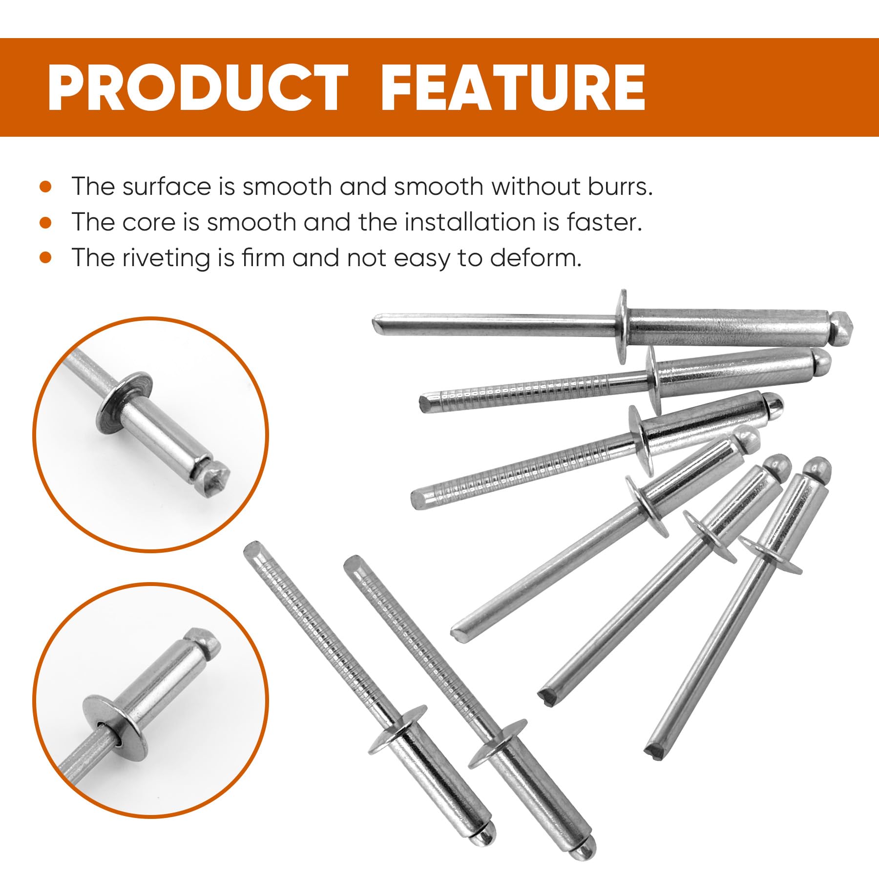 Stainless Steel Blind Rivets - 50 Pack -4 Stainless Steel Blind Rivets - 50 Pack -4